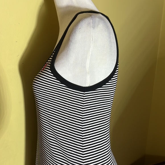 RALPH LAUREN Size Medium Tanktop Dress 100% Pima Cotton Thin Stripe Preppy Chic - Picture 9 of 16